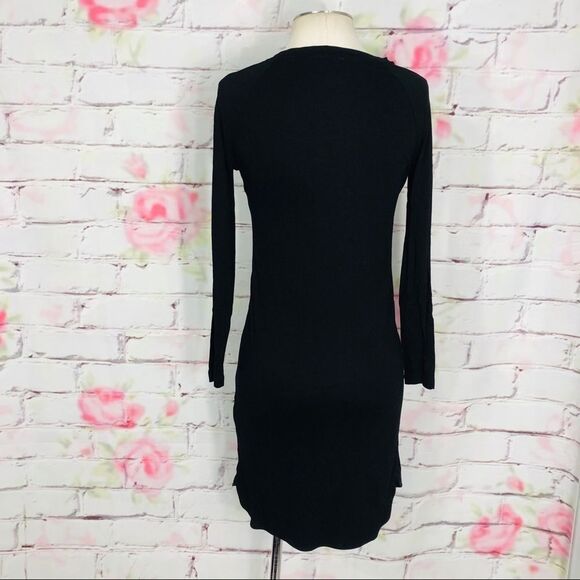 Reiss long sleeve silk front jersey back dress - Picture 5 of 8